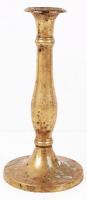Antik bronz gyertyatartó, m:22 cm