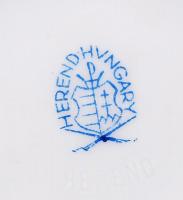 Herendi virágcsokor mintás kis váza, kézzel festett, jelzett, hibátlan, m:15 cm