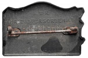 Osztrák-Magyar Monarchia 1916. "3. Karácsony a hadszíntéren" tombak sapkajelvény, hátlapjá...