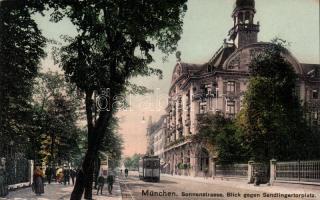 München, Sonnenstrasse / street, tram