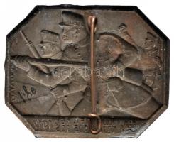 Osztrák-Magyar Monarchia 1917. "A 104-es, 105-ös, 106-os Gyalogezred" tombak sapkajelvénye...