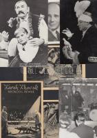 Fotók színészekről: Rátonyi Róbert, Alfred Brezina, Pécsi Sándor, Sinkovits Imre és Kubik Anna (Sinkovits aláírásával).