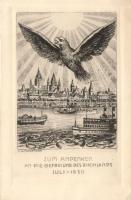 1930 Zum Andenken an die Befreiung des Rheinlands / German patriotic propaganda s: G. W. Schwenzer, 1930 német propaganda képeslap s: G. W. Schwenzer