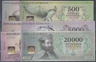 Hajdúnánás 2012. "Bocskai Korona" perforált MINTA sor 500K + 1000K + 2000K + 5000K + 10.000K + 20.000K T:I