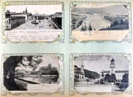 Dr Ballagi Tibor (Ballagi Mór unokája) 1.100-1.200 darabos képeslapgyűjteménye, I. világháború előtti európai anyag sok magyarral, 2 nagyméretű képeslap albumban.