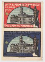 1913 Országos Eszperanto Kongresszus Arad levélzáró pár