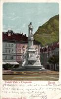 Bolzano, Bozen; statue of Walther von der Vogelweide (b)