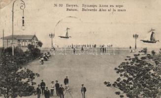 Batumi, Batoum; Aleo boulevard, sea