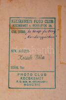 Cca 1960 Krisch Béla: Kendergyárban. Vintage fotó, pecséttel jelzett, kasírozott, több országban kiá...