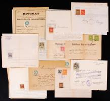 1893-1934 23 db okmány illetékbélyegekkel