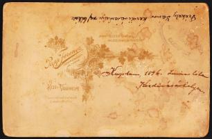 1896 Székely János református lelkész, Kézdivásárhely, keményhátú fotó, 10x16 cm