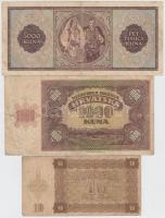 Horvátország 1941. 10K + 1000K + 1943. 5000K T:III
Croatia 1941. 10 Kuna + 1000 Kuna + 1943. 5000 Ku...