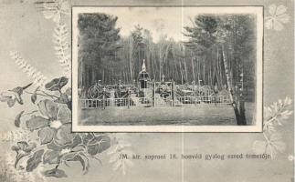 Sopron 18. honvéd gyalogezred temetője, floral