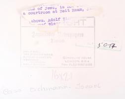 cca 1960-1961 Adolf Eichmann (1906-1962) pere, sajtófotó, 21x16 cm