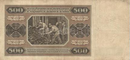Lengyelország 1948. 500Zl T:III
Poland 1948. 500 Zlotych C:F
Krause 140