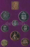 Nagy-Britannia 1970. 5p - 2Ł 8klf dísz szettben T:PP Great Britain 1970. 5 pence - 2 Pounds 8 different coin set C:PP Krause PS 26
