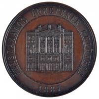 1887. "A Budapest Nemzeti Színház 1867 / Félszázados Ünnepének Emlékére" Br emlékérem (50m...