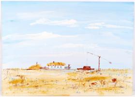 Kiss P. jelzéssel: Tanya. Olaj, farost, 50×70 cm