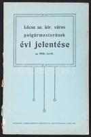 1909 Lőcse sz. kir. város polgármesterének évi jelentése az 1908. évről 64p.