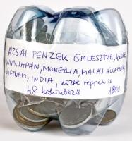 48db klf vegyes fémpénz ázsiai országokból, közte Kína, Japán, Mongólia stb. pénzei T:vegyes 48pcs of diff mixed coins from Asia, for example from China, Japan, Mongolia C:mixed