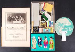 Gyufásdobozok közte fém dobozok, kb 20 db