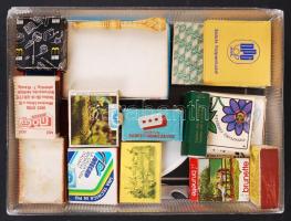 Gyufásdobozok közte fém dobozok, kb 20 db