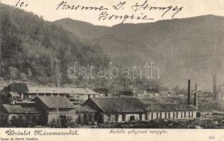 Gyertyánliget, Kabola-Polyána, vasgyár; Vizner és Dávid kiadása / iron works (EB)