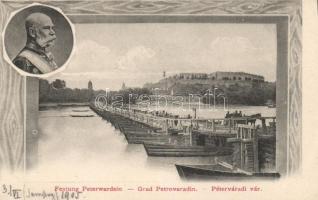Újvidék, Pétervárad, Petrovaradin, pontoon bridge, Franz Joseph