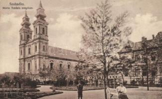 Szabadka, Subotica; Mária Terézia templom; Heumann Mór kiadása / church