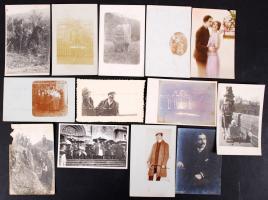 20 db háború előtti főleg családi fotók, 10×9 cm