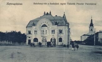 Nyíregyháza, Széchenyi tér, Szabolcsi Agrár-Takarékpénztár Palotája, templom (EK)