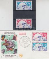 UPU Centenary imperforated set 100 éves az UPU vágott sor