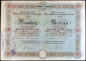 Budapest 1926. "Felsőmagyarországi Bánya- és Kohómű Részvénytársaság" 5 db (5x) és 10db ré...