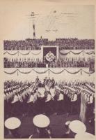 Német nemzetiszocialista propagandalap pártnapi felvonulás