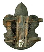 ~1940. "Hungaria" Br cserkész sapkajelvény, szign.: Ludvig (45x35mm) T:1-