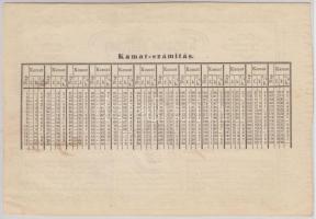 1848. 100Ft "Kamatos Utalvány" rózsaszín változat kamatszelvény nélkül, Endrey Endre telje...