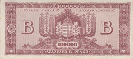 1946. 100.000BP (4x) T:I-,II (hajtatlan, szamárfül, folt)