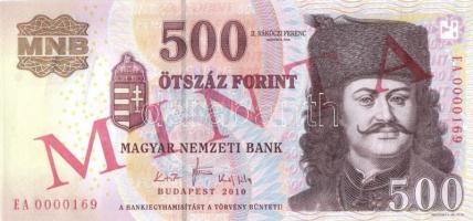 2010. 500Ft "MINTA" felülnyomással T:I