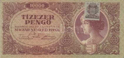 1945. 10.000P dupla hátlapi nyomattal T:III