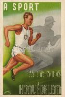 'A sport mindig honvédelem' felelős kiadó Kassai Béla / Hungarian army propaganda s: Komoróczy