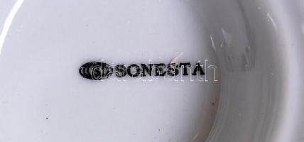 Sonesta tea készlet, jelzett, matricás, hibátlan, eredeti dobozában, 38×27 cm