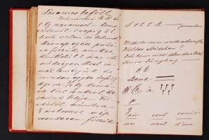 cca 1880-1940 Kézzel írt, eleinte német később magyar nyelvű, több generációs receptgyűjtemény, több...