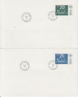 1974 100 éves az UPU sor Mi 846-849 + bélyegfüzetlap és fél lap 6 db FDC-n + pecsételt bélyegfüzet M...