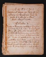 cca 1642 Történelmi témájú dokumentum latin nyelven: a törökökkel kötött egyezség Komárom városára v...