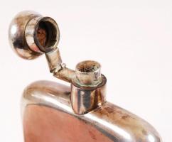 Ezüst (Ag.) flaska, jelzett, csavarós kupakkal, nettó:239 g, m:15 cm/ Silver bottle from USA