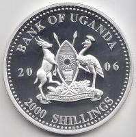 Uganda 2006. 2000Sh Ag "A labdarúgás halhatatlanjainak csarnoka - Anglia 1970-es évek / George ...