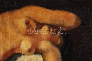 Stekly Gyula (1917-1996): Fekvő női akt. Olaj, vászon, jelzett, 100×70 cm