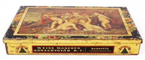 cca 1930 Weiss Manfréd magyar édességes fémdoboz / Candy metal box