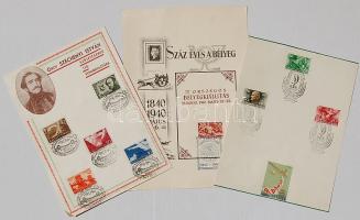 1917-1942 8 db emléklap, közte 1913 Turul-sor Hadirepülő kiállítás alkalmi bélyegzéssel