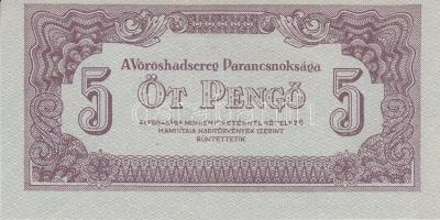 1944. 5P "A Vörös Hadsereg Parancsnoksága" elcsúszott nyomat T:I Adamo P43